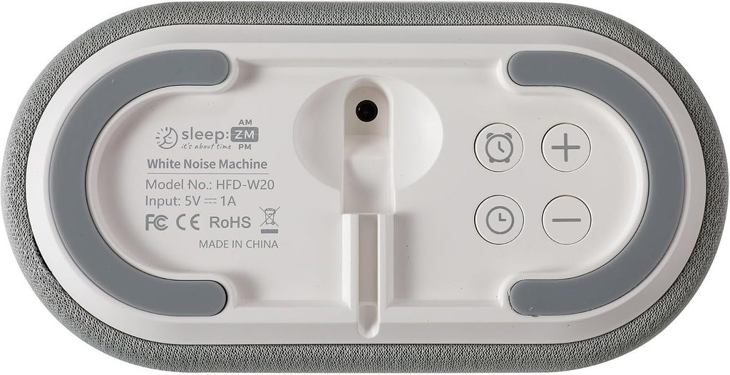 SleepZM Sleep ZM White Noise Machine with 29 Sounds + 16 Colors Digital Alarm Clock & Amber Night Light for Blue Light Blocking, Gentle Wak…