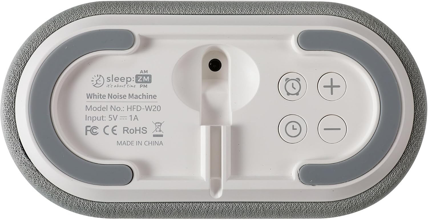 SleepZM Sleep ZM White Noise Machine with 29 Sounds + 16 Colors Digital Alarm Clock & Amber Night Light for Blue Light Blocking, Gentle Wak…