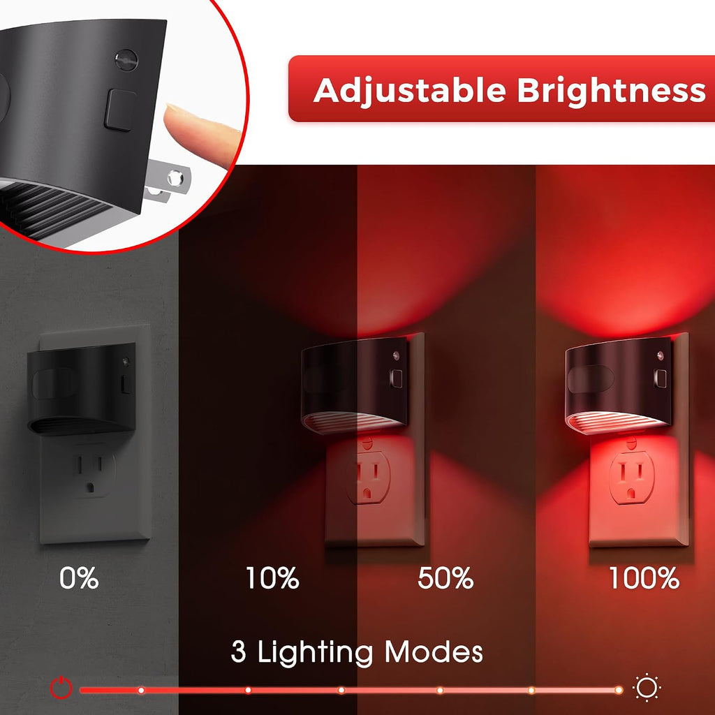 L LOHAS LED Night Light with Motion Sensor & Dusk to Dawn Sensor, Night Lights Plug into Wall with 30-100lm Adjustable Brightness…