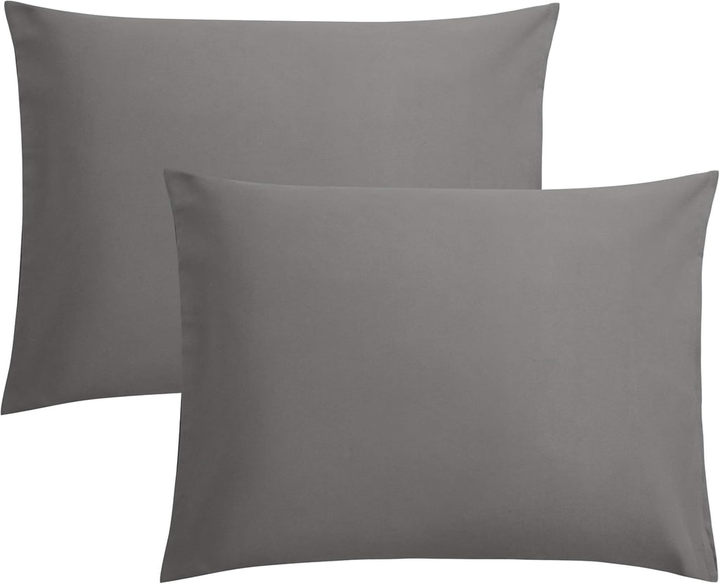 FLXXIE Pillow Cases Standard Size, Soft Microfiber Pillow Covers with Envelope Closure, Wrinkle, Stain Resistant Pillowcases, 2 Piece…