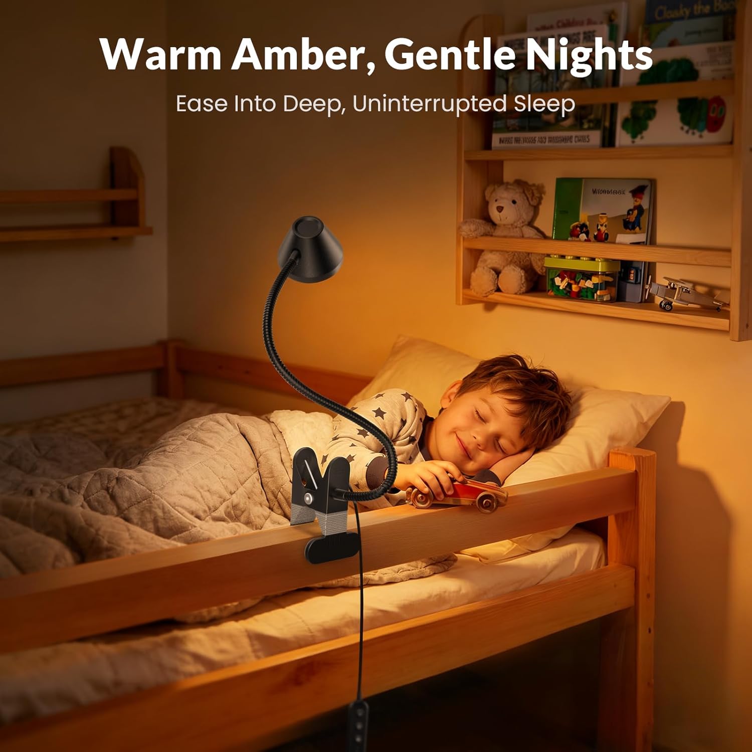 Lepower Clip on Light, 7W Reading Lights for Books in Bed with 5 Colors & Stepless Dimming, RG0 Eye-comfort, Amber Glow Light & Auto…