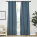 Nicetown Living Room Darkening Curtains - (Smoky Blue Color) W42 x L70, Set of 2, Home Decor Room Darkening Thermal Insulated Drapery Panel…