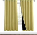 Nicetown Paler Yellow Full Shade Curtain Panels, Pair of Energy Smart & Noise Blocking Out Blackout Drapes for Dining Room Window, Thermal…
