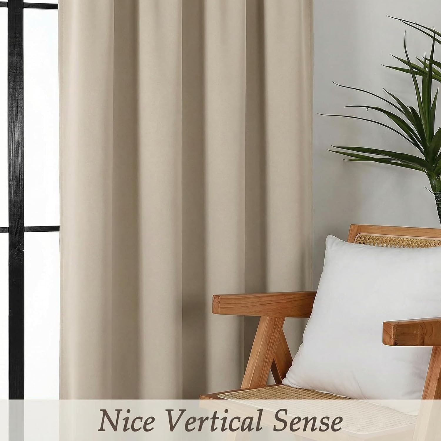 Gwine Blackout Curtains for Bedroom 84 Inches Long - Thermal Insulated Noise Reducing Window Curtain Panels, Room Darkening Curtain…