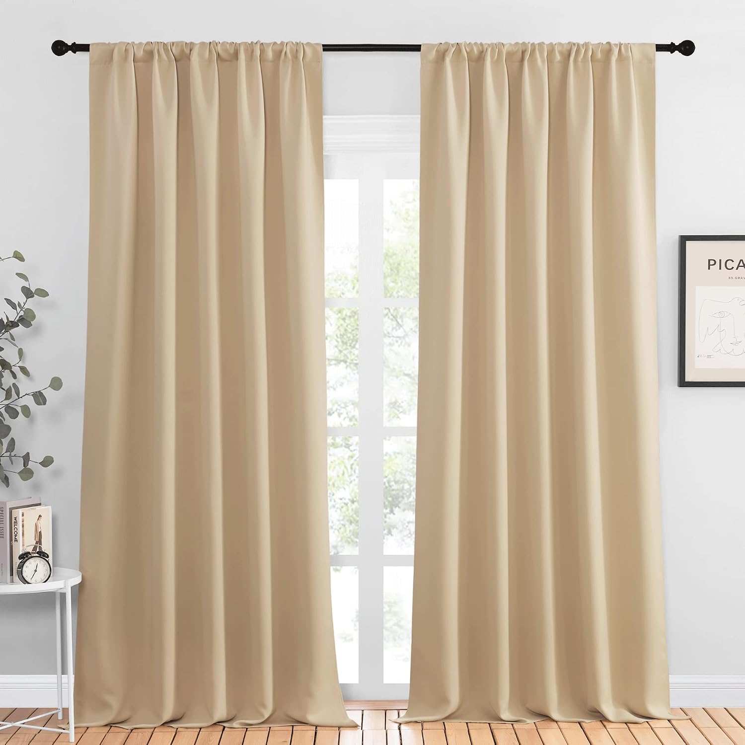 NICETOWN Room Darkening Curtains for Bedroom - Home Decoration Privacy Protection Thermal Insulated Solid Drapes/Draperies for Sliding…