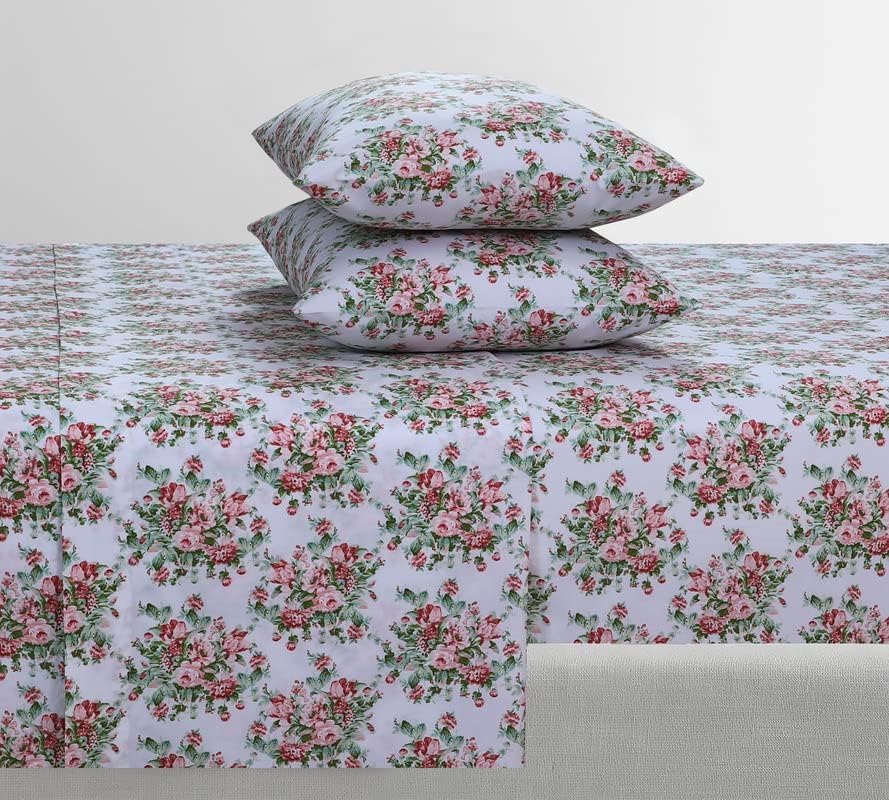 Featherstitchnewyork Feather & Stitch Softest 100% Cotton Sheets, 300 Thread Count Percale Weave Bedding, 16" Deep Pocket, Cooling Sheets,…