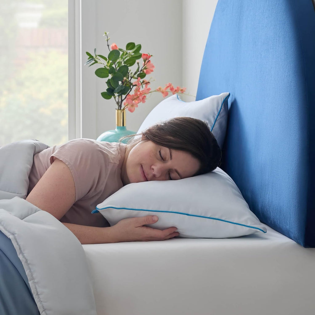 Linenspa Two Pack Shredded Gel Memory Foam Pillow – Cooling Bed Pillow – Side, Stomach, and Back Sleepers – Pack of 8 – Standard