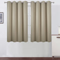 Lemomo Beige Thermal Blackout Curtains/52 x 54 Inch/Set of 2 Panels Room Darkening Curtains for Bedroom 54 Inch silver
