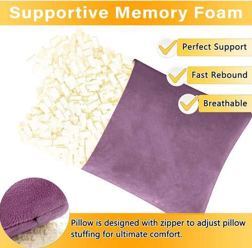 1 MIDDLE ONE 2 Pack Small Pillow, Memory Foam Mini Pillow 11 X 7 Inches for Travel, Sleeping, Nap and Neck, Knee, Lumbar Support, Tiny…