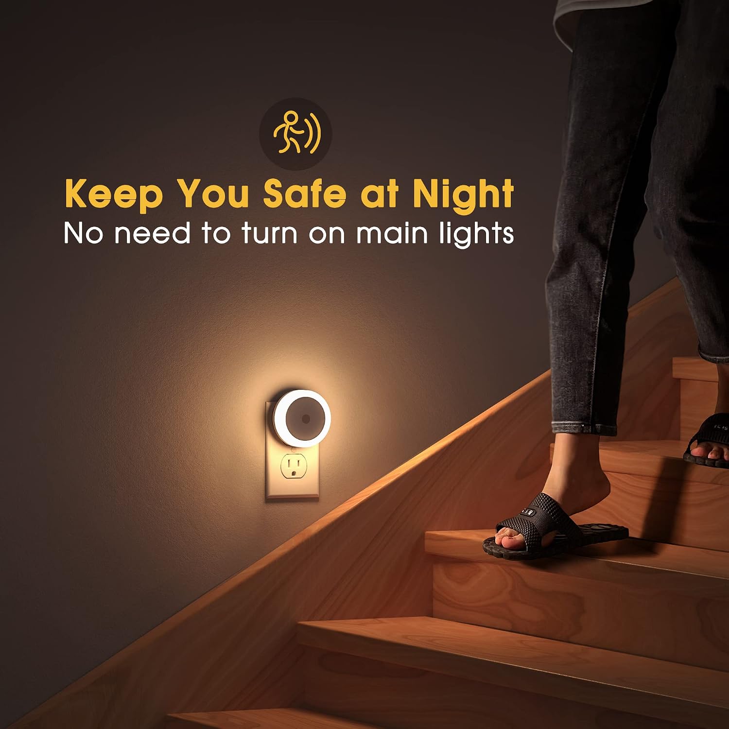 Briignite LED Baby Night Lights Plug into Wall [4Pack], Nightlight with Light Sensors for Kids Room, Bathroom Stair Lights, Hallway…