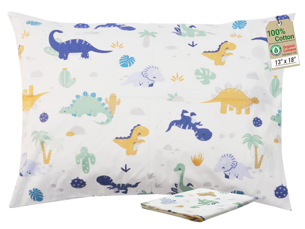 ZPECC-ABrandThatHasBeenFocusedOnBeddingFor20Years ZPECC Toddler Pillow with Pillowcase - 13x18 Organic Cotton Hypoallergenic Kids Pillow, B…