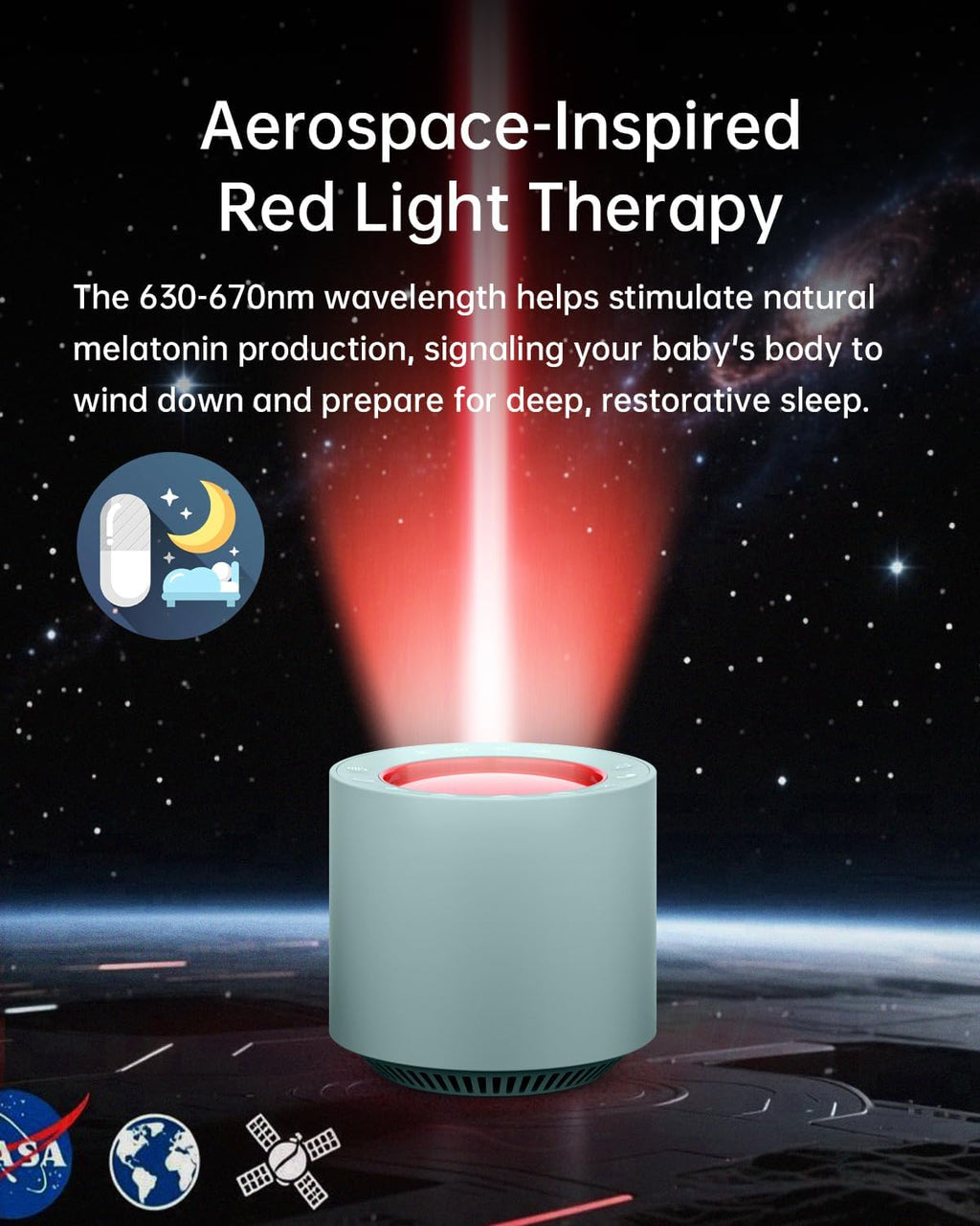 PureNurt Sleep Sound Machine: Red Light relaxation White Noise Sound Machine with 38 Soothing Sounds & Calming Womb Soother…
