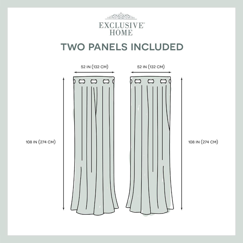 TOWN & COUNTRY LUXE Talia Double Layer Indoor Curtains, Sheer and Room Darkening Blackout, Grommet Top, Energy Efficient, 2-Pack Set…
