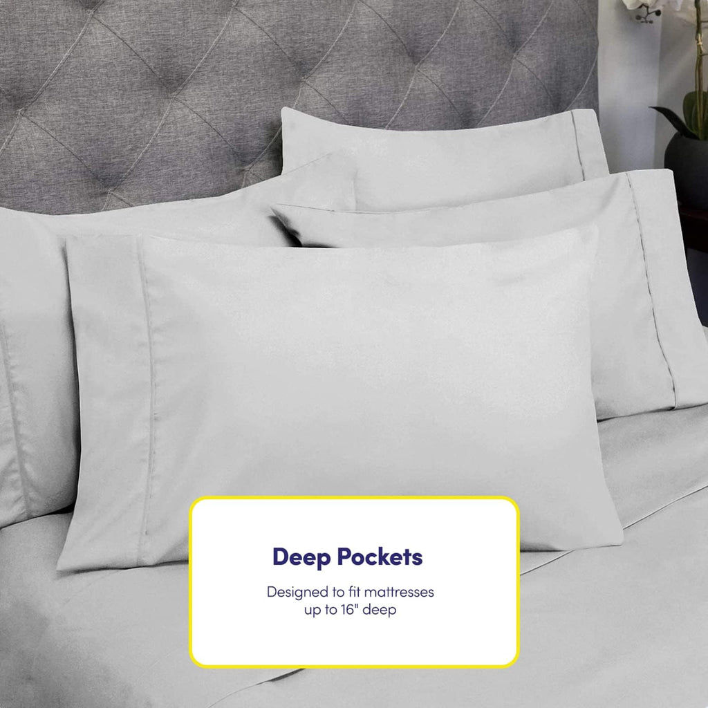 Twin Size Bed Sheets - 4 Piece 1500 Supreme Collection Fine Brushed Microfiber Deep Pocket Twin Sheet Set Bedding - 1 EXTRA PILLOW CASES…