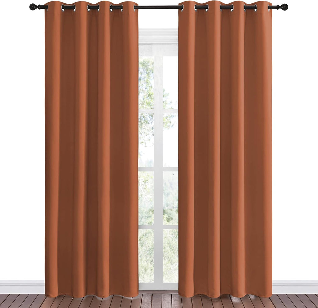 Nicetown Halloween Insulated Curtains Blackout Draperies - Triple Weave Microfiber Home Thermal Insulated Solid Ring Top Blackout Curtains/…