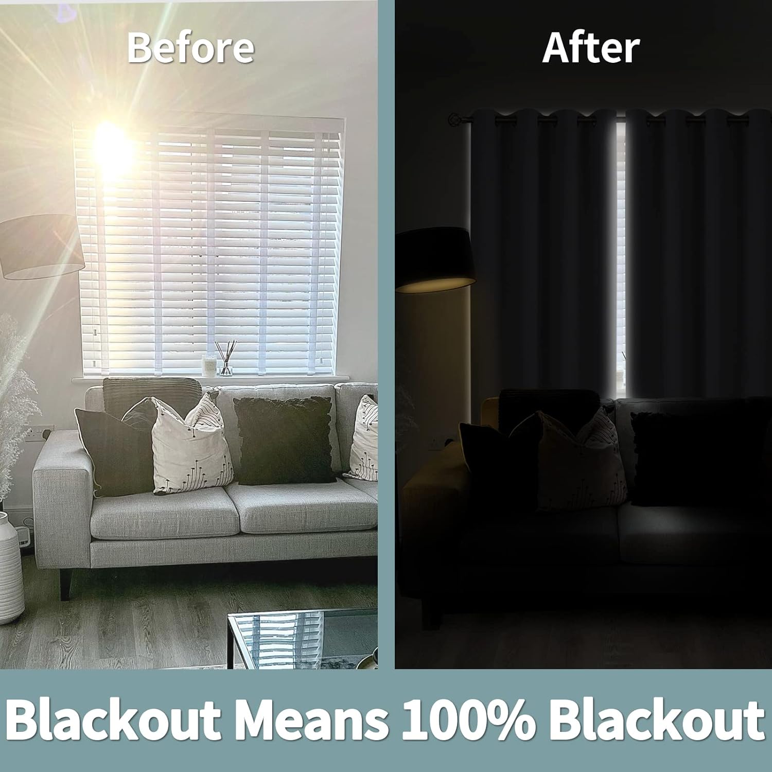 BGment Thermal Insulated 100% Blackout Curtains for Bedroom with Black Liner, Double Layer Full Room Darkening Noise Reducing Grommet Curta…