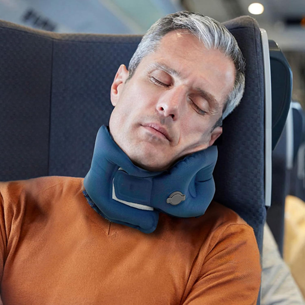 Inflatable Neck Pillow for Traveling on Plane, Inflatable Travel Pillows for Airplanes, Neck Pillow for Long Flight, Blow Up Neck Pillows…