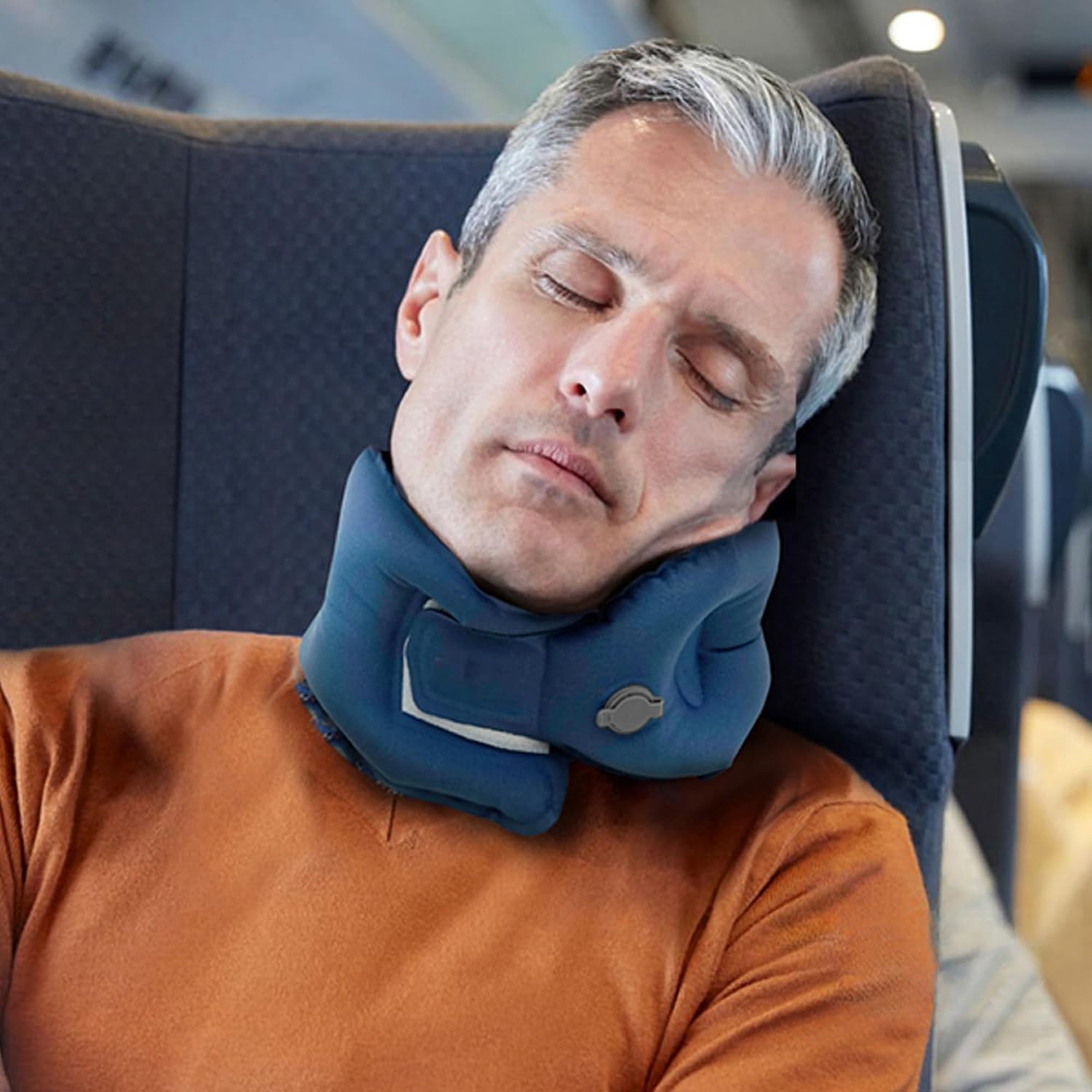 Inflatable Neck Pillow for Traveling on Plane, Inflatable Travel Pillows for Airplanes, Neck Pillow for Long Flight, Blow Up Neck Pillows…