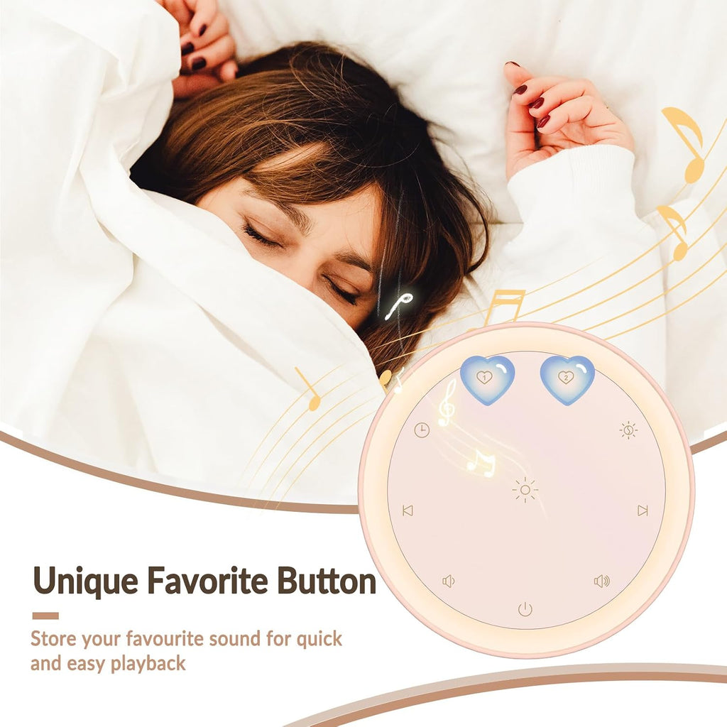 Kipcush® Kipcush White Noise Machine for Sleeping, 20 Soothing Sounds Including White Pink Brown Noise Fan and Nature