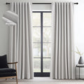 Topfinel 90 Inches Long Full Blackout Light Grey Linen Curtains for Bedroom, Pinch Pleat Black Out Curtains, Viral Farmhouse Modern Lined T…