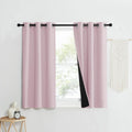 Nicetown 100% Blackout Window Curtain Panels, Heat and Cold Blocking Drapes with Black Liner for Nursery, 50" Thermal Insulated Draperies (…
