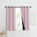 Nicetown 100% Blackout Window Curtain Panels, Heat and Cold Blocking Drapes with Black Liner for Nursery, 40" Thermal Insulated Draperies (…