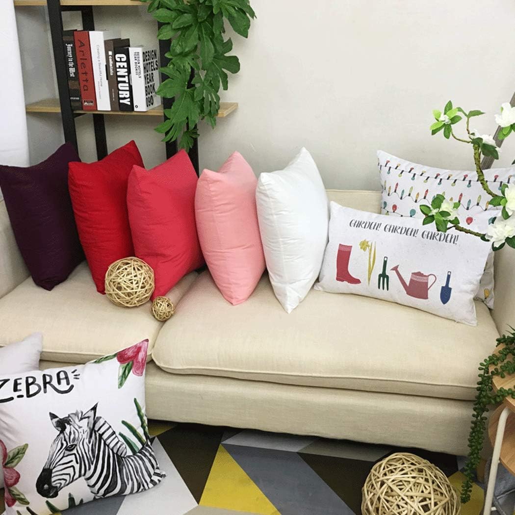 Thmyo 4-Pack 100% Cotton Comfortable Solid Decorative Throw Pillow Case, Square Cushion Cover Pillowcase Sublimation Blank Pillow Covers Va…