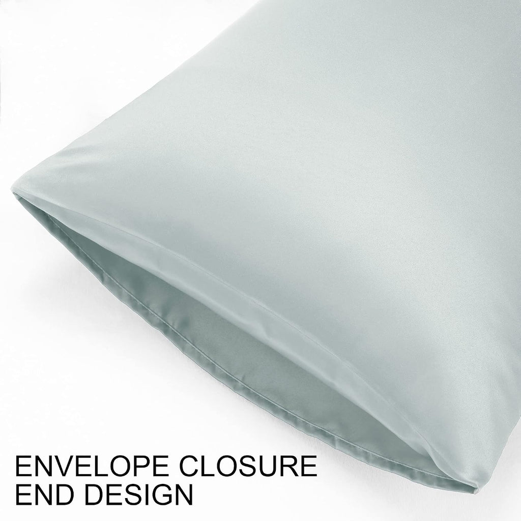 uxcell 2 Pack Silk Satin Pillowcase for Hair and Skin, Cool, Silky, Soft Breathable Pillow Cases Standard Size 20x26 Inch Sateen Pillowcase…