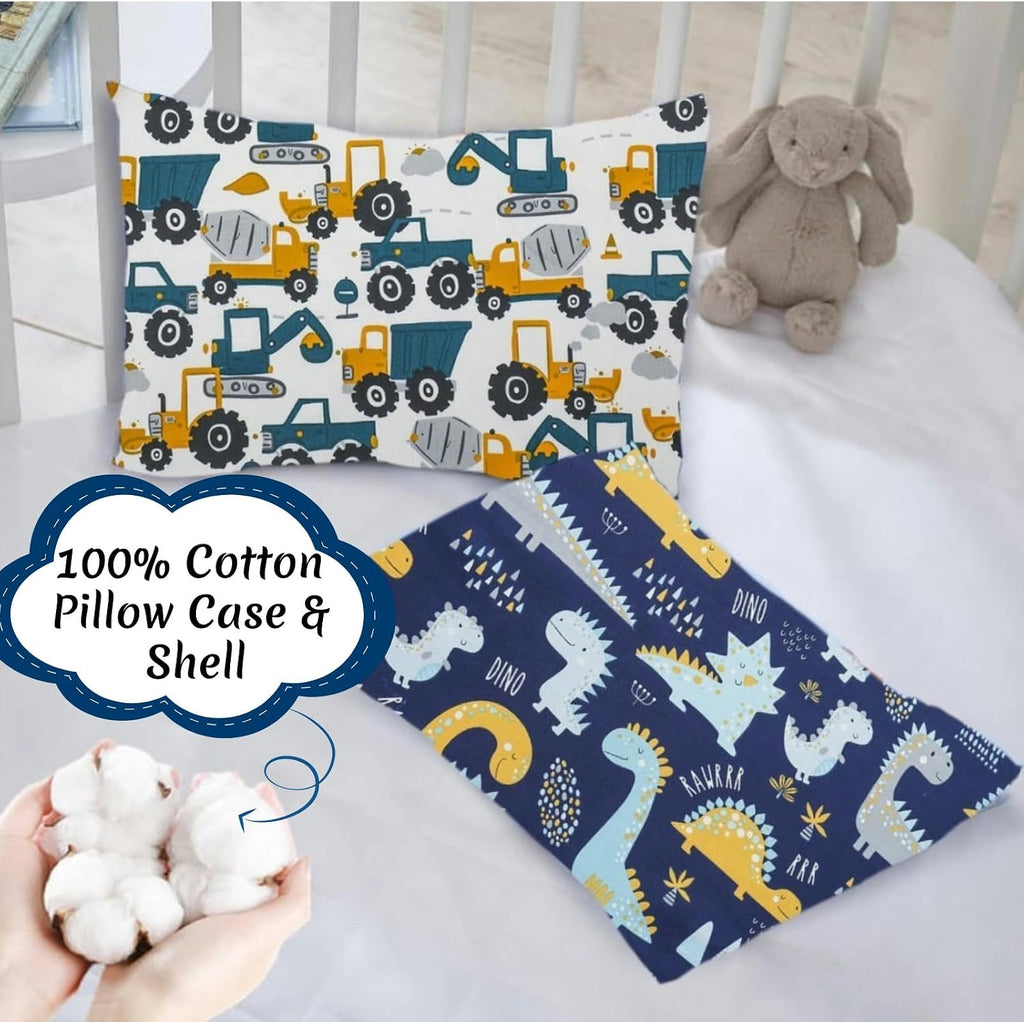 Kid Toddler Pillowcase,2 Packs 100% Cotton Pillow Cover for Kids Bedding,14x20 Pillowslip Case Fits Pillows Sized 13x18 or 14x19, Envelope…