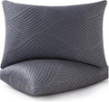 King Size Pillows Set of 2 Cooling Memory Foam Pillows for Sleeping Adjustable Medium Firm Back and Side Sleeper