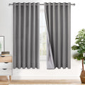 Xwzo 100% Blackout Curtain Panels - Thermal Insulated Black Liner Curtains, Noise Reducing and Heat Blocking Drapes for Hall and Extra Wide…