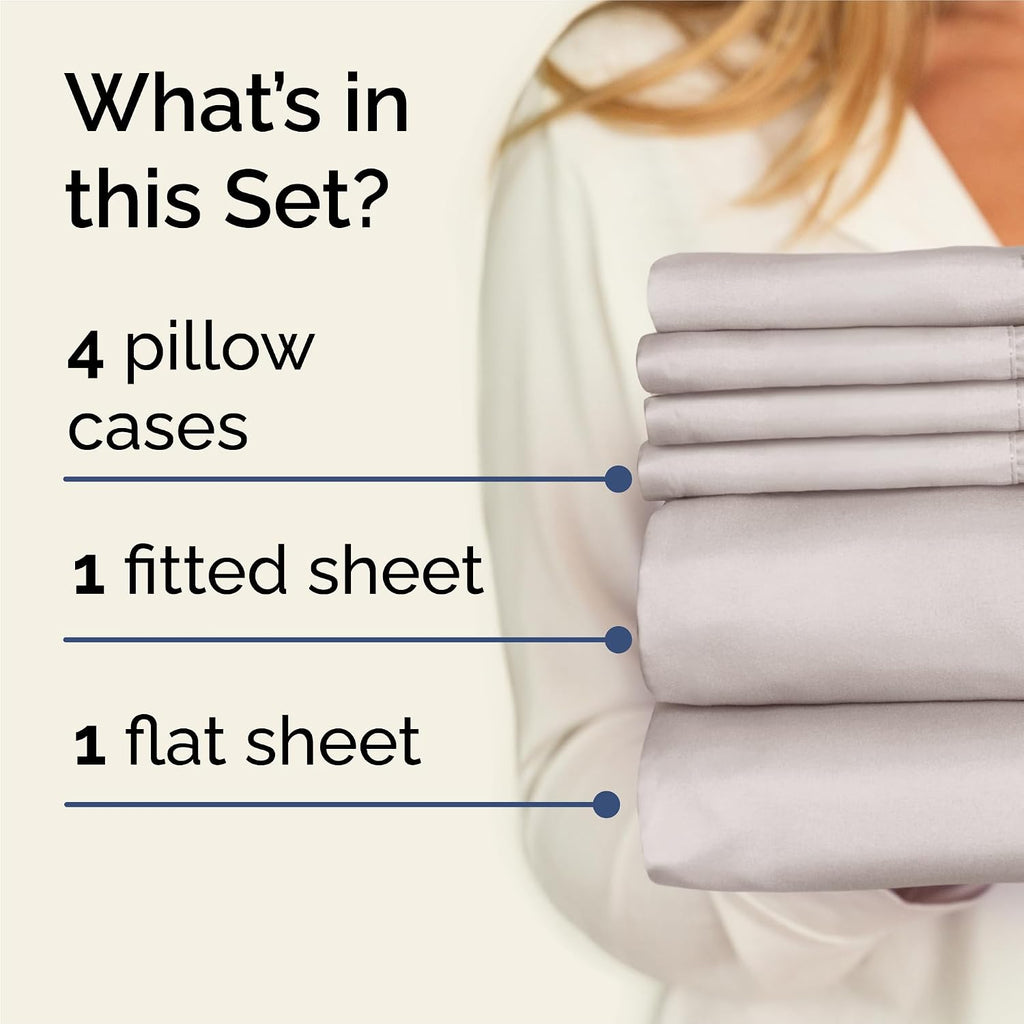 King 6 Piece Sheet Set - Comfy, Breathable & Cooling - Hotel Luxury Bedding for Women, Men, Kids, Teens & Children - 1 Flat & 1 Fitted…