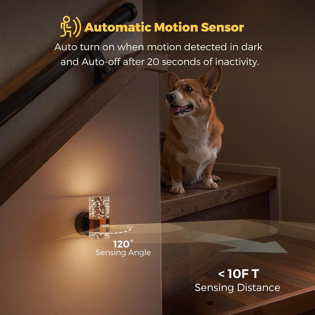 L LOHAS LED Motion Sensor Night Light, Wireless Rechargeable Wall Mounted Nightlight, Motion-Activated Acrylic Night Lights,3000K Dimmable…