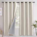 YoungsTex Linen Blackout Curtains 78 Inches Long for Farmhouse Bedroom, Thermal Insulated Drapes with Grommet Room Darkening for Living Roo…