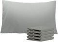 Ntbay Queen Pillowcase Set - 4 Pack Brushed Microfiber 20x30 Pillowcases - Soft, Wrinkle-Free, Fade-Resistant, Stain-Resistant, Smoke Grey…