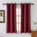 Pickluc Grommet Blackout Curtains for Bedroom and Living Room 2 Panels Set, Thermal Insulated Room Darkening Curtains, Burgundy Red, 42 x…