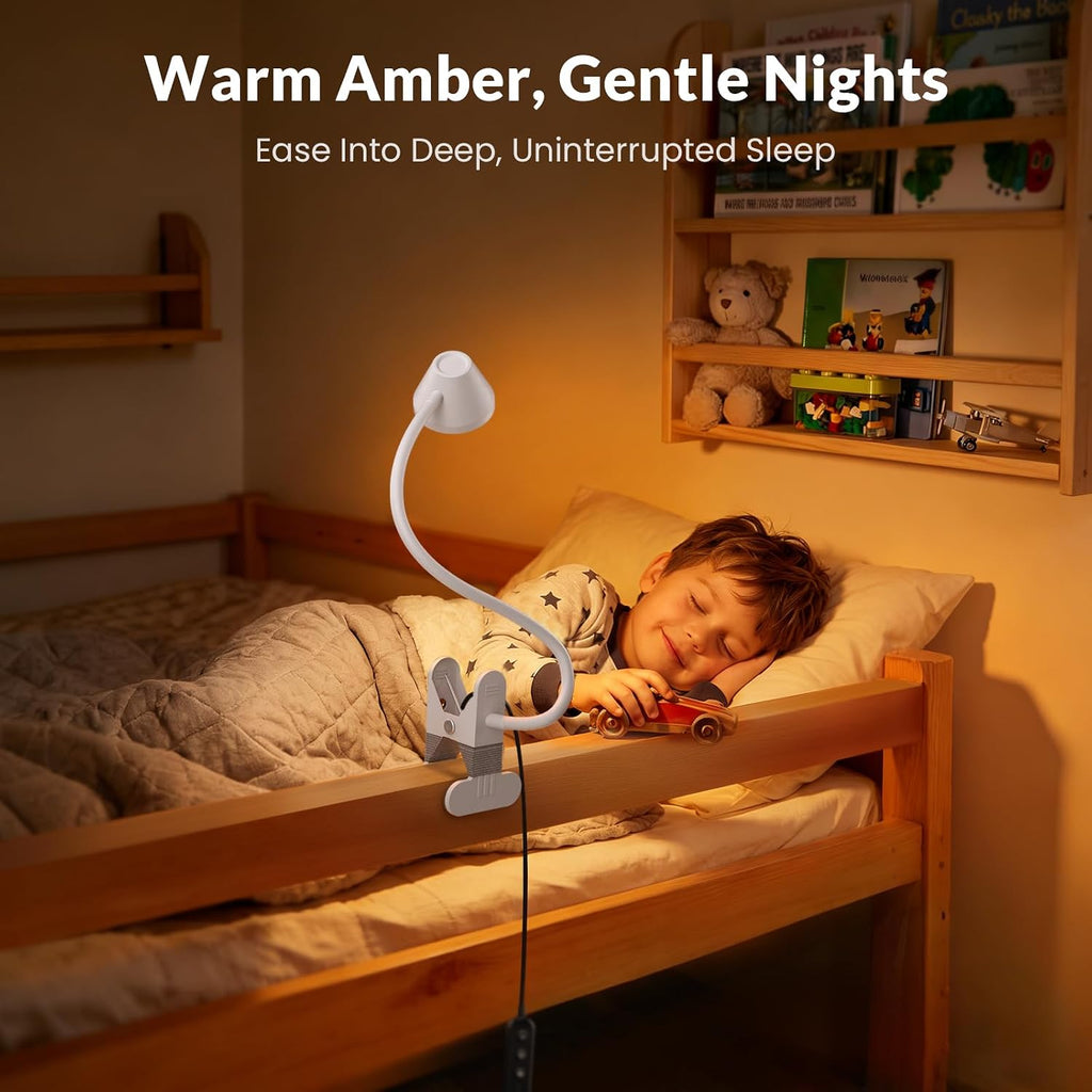 Lepower Clip on Light, Reading Lights for Books in Bed with 5 Colors & Stepless Dimming, RG0 Eye-comfort, Auto Timer & Night Light…