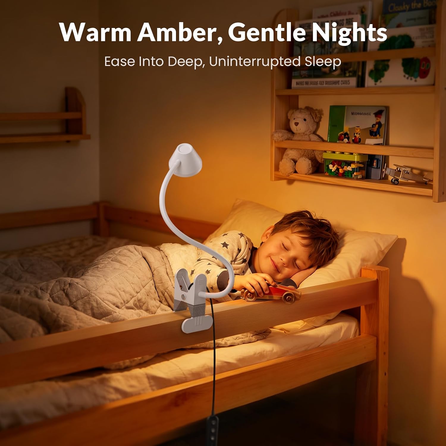 Lepower Clip on Light, Reading Lights for Books in Bed with 5 Colors & Stepless Dimming, RG0 Eye-comfort, Auto Timer & Night Light…