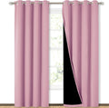 Nicetown Full Shading Curtains 90" Long 2 Panels Set for Windows, Super Heavy-Duty Black Lined Blackout Curtains for Bedroom, Privacy Assur…