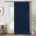 INOVADAY 100% Blackout Curtains for Bedroom, Black Out Curtains 84 Inch Long, Clip Rings Linen Blackout Drapes, Thermal Insulated Room…