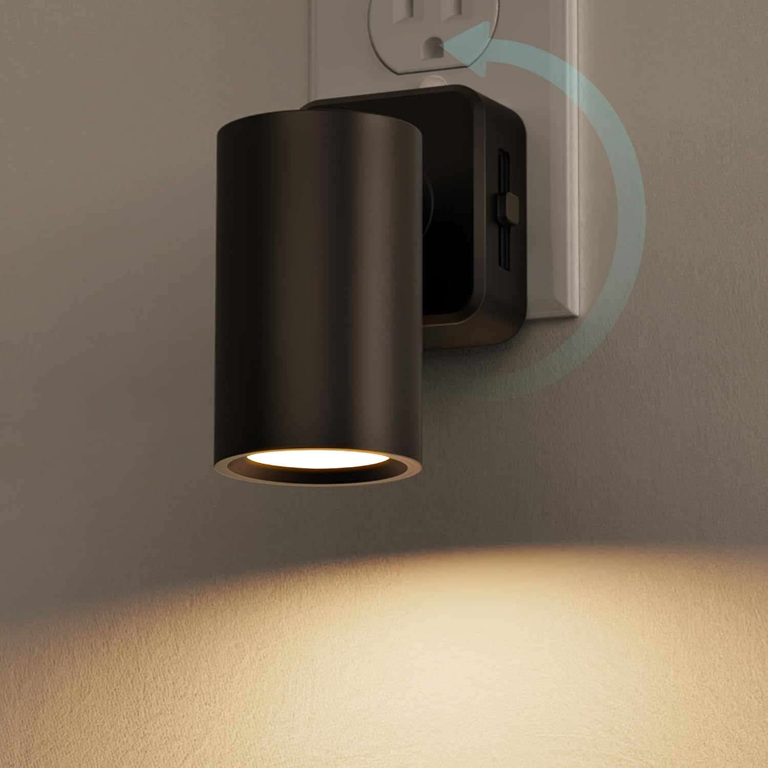 Briignite Night Lights Plug into Wall, 320° Rotation Plug in Night Light, Dusk to Dawn Nightlight, Dimmable Soft White 1W Led Night Light…