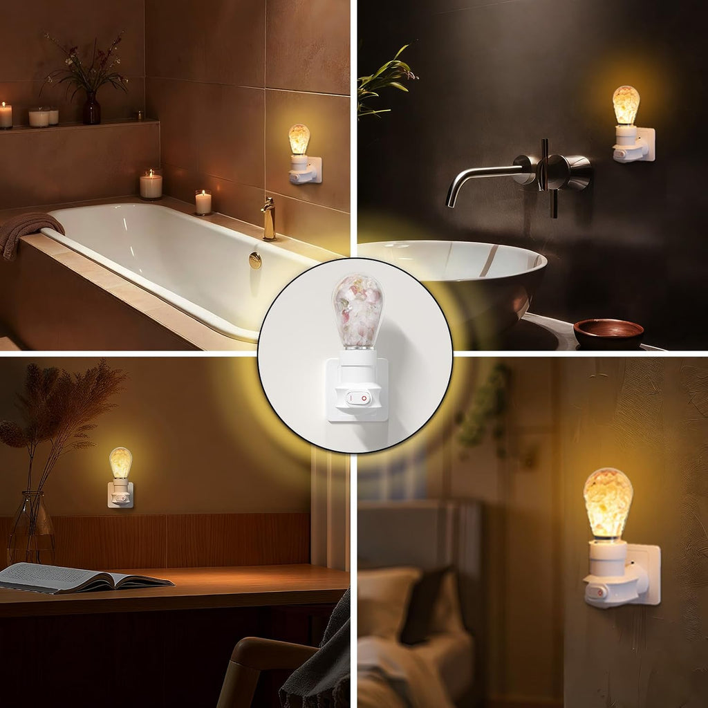 Zuria Zuria Plug-in Crystal Healing Night Light with Switch, Spiritual Crystals Lamp Plug-into Wall Soft White 3000K Plug in Healing…