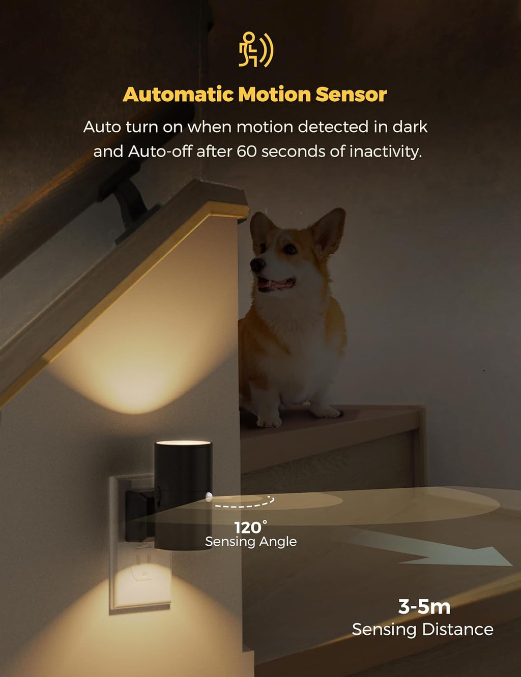 L LOHAS LED Motion Sensor Night Light, Dimmable Night Lights Plug into Wall, Plug in Nightlight, Motion Sensor Light Indoor for Bathroom…