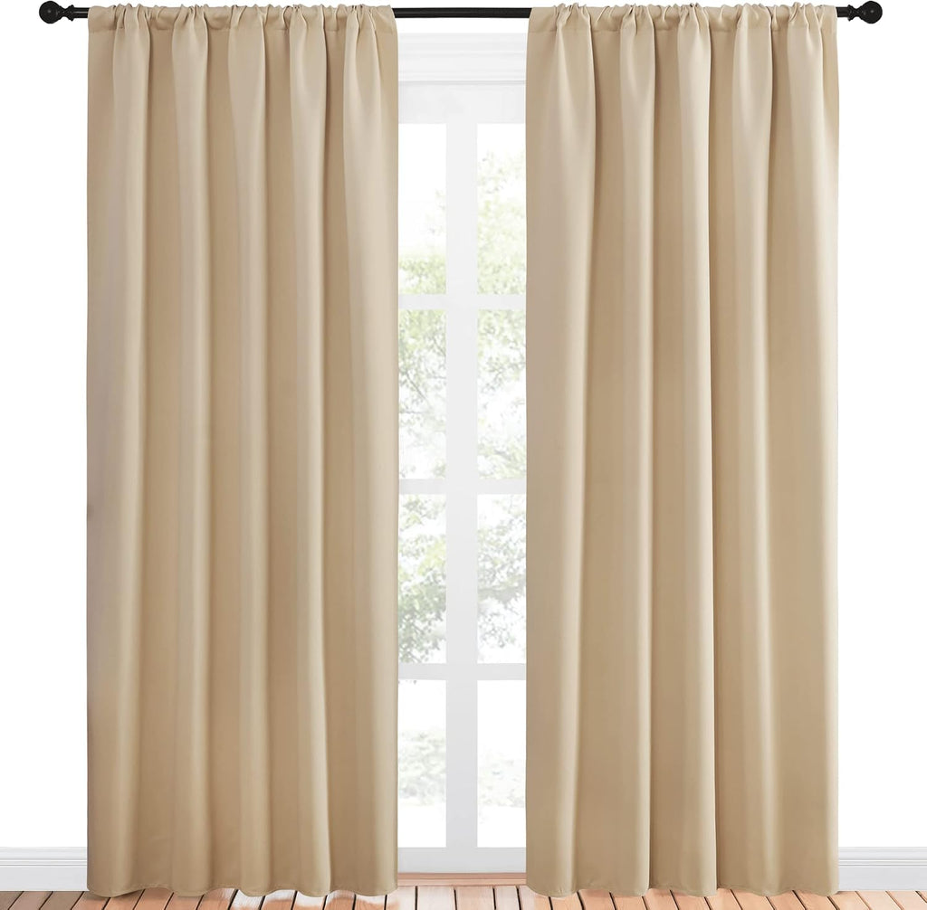 NICETOWN Room Darkening Curtains for Bedroom - Home Decoration Privacy Protection Thermal Insulated Solid Drapes/Draperies for Large…