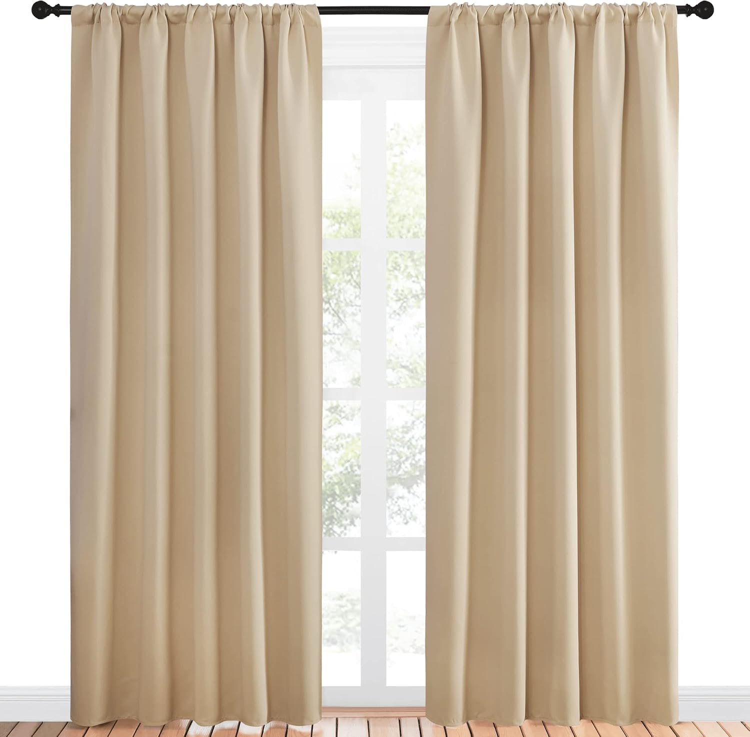 NICETOWN Room Darkening Curtains for Bedroom - Home Decoration Privacy Protection Thermal Insulated Solid Drapes/Draperies for Large…