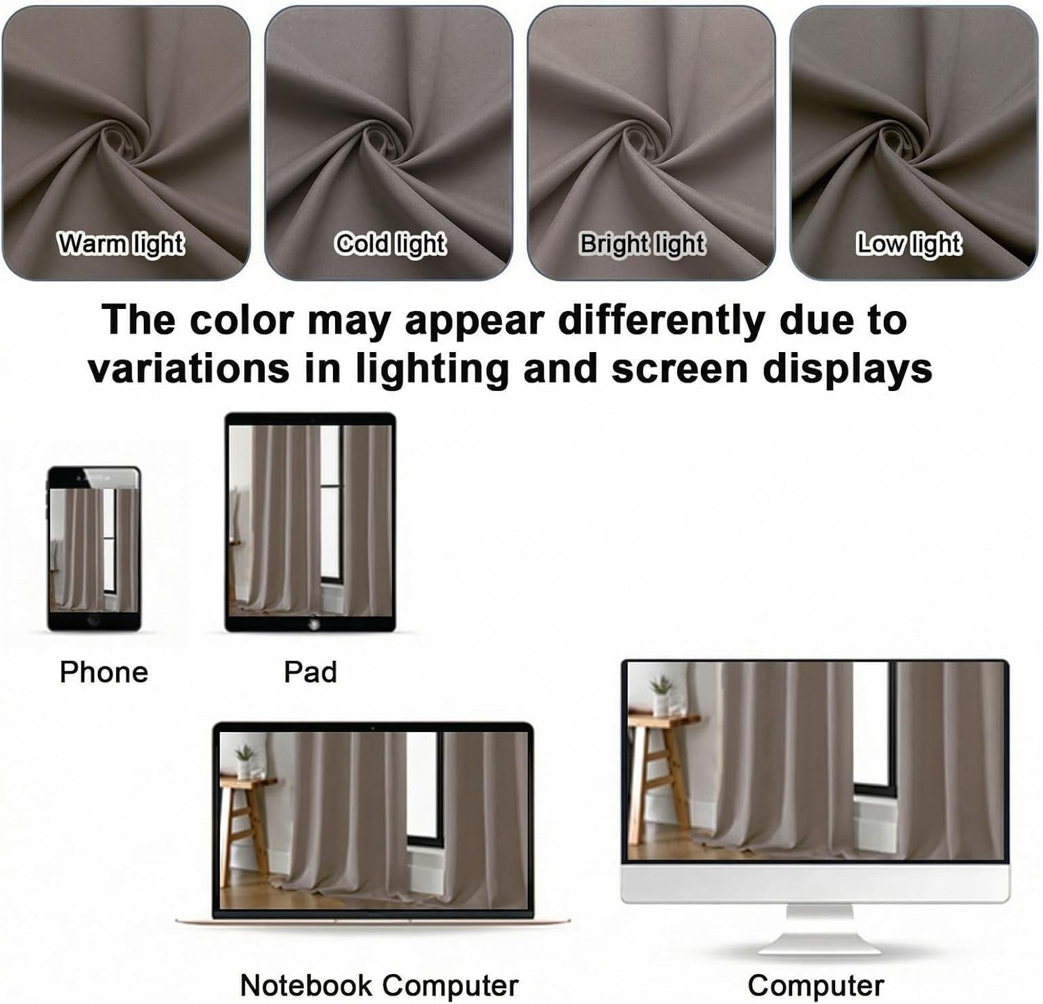 Gwine Latte Blackout Curtains for Bedroom 72 Inches Long - Thermal Insulated Noise Reducing Window Curtain Panels, Solid Room Darkening…
