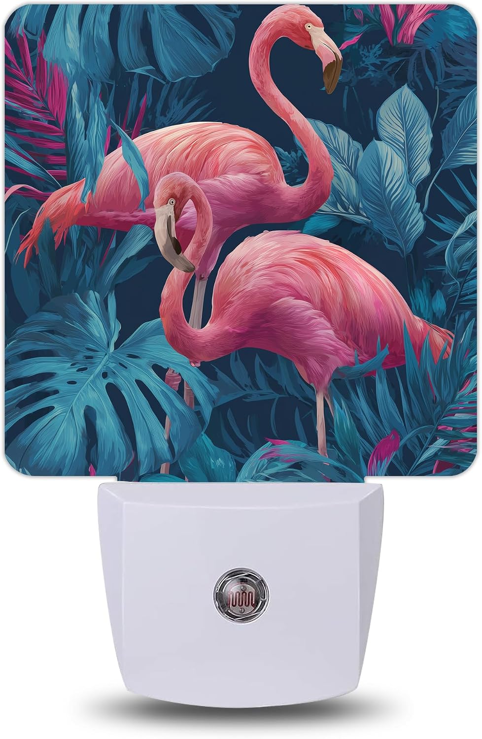 Night Light, Tropical Pink Flamingo Night Lights Plug into Wall for Bedroom Bathroom Hallway Kitchen, Dusk to Dawn Sensor Decorative Gift…