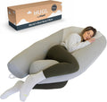 Plufl Hugl Cooling Body Pillow for Adults Made with CloudSupport Fill | U Shaped Maternity Pillows Great for Side Sleepers & Pregnant…