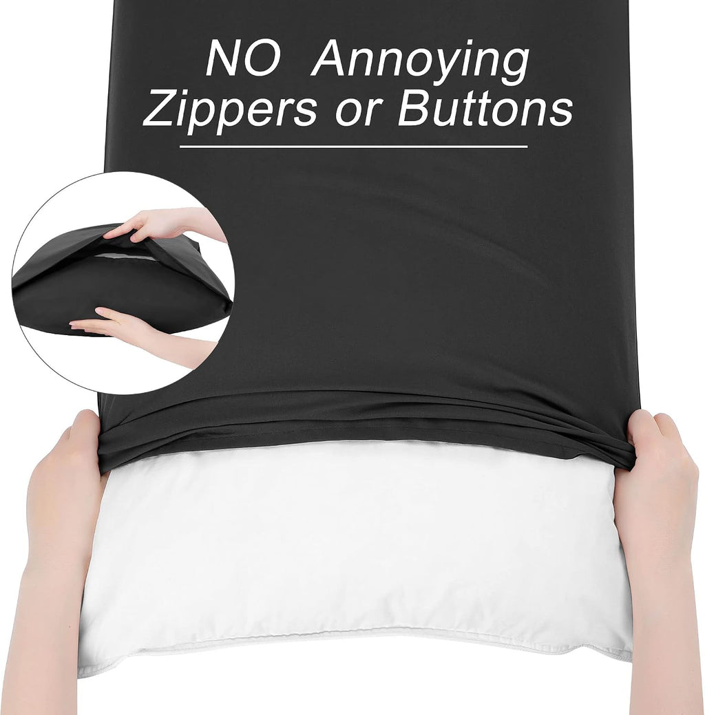 uxcell 100% Microfiber Body Pillow Cover | 1800 Thread Count Pillowcase | Soft Pillow Case with Envelope Closure | 90 GSM Ployester | No Wr…