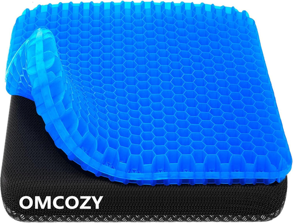 Gel Seat Cushion, Cooling seat Cushion (Super Large & Thick), Breathable Honeycomb Design Absorbs Pressure Points Seat Cushion, Gel…